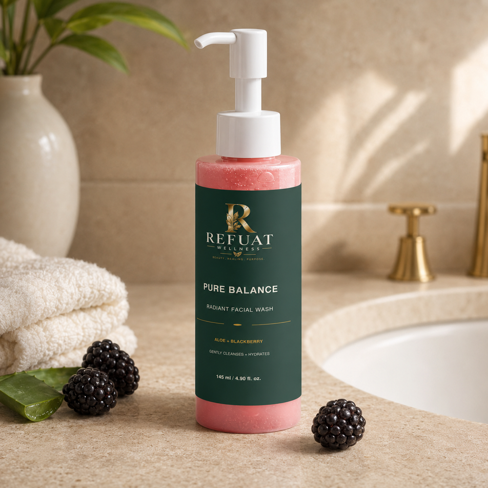Step 3 — Rinse for Refuat Pure Balance Radiant Facial Wash